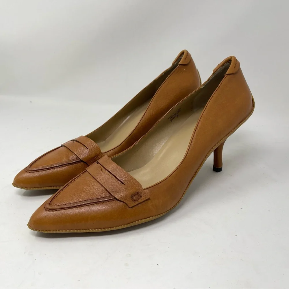 Michael Kors Leather pointed Pumps Heels rubber sole penny rare in size 11